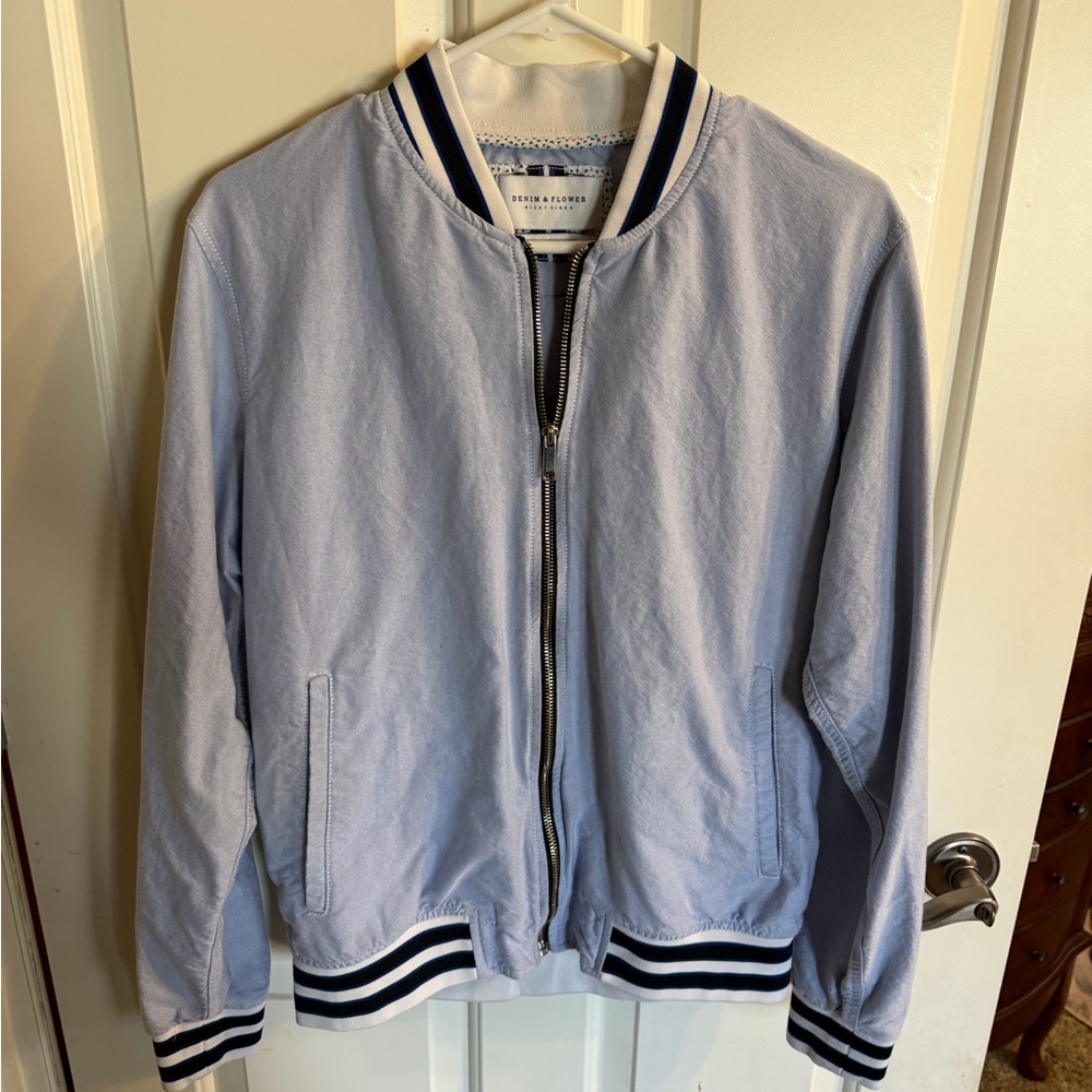 Denim & Flower Blue and White Jacket